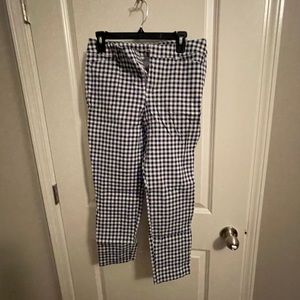 Navy Gingham Old Navy Women’s Pixie Ankle Pants-Size 8